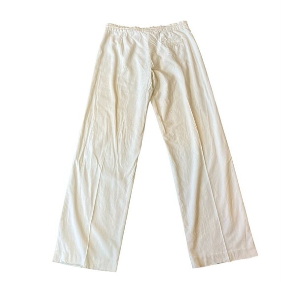 AX/Armani Exchange Wide Leg Casual Beach Pants S Lt-Khaki-Beige 347G - Picture 4 of 6